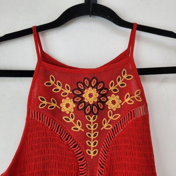 BUNDLE (2) Altar'd State Tank Tops White Red Boho Embroidered Lace Women's S - Picture 4 of 16